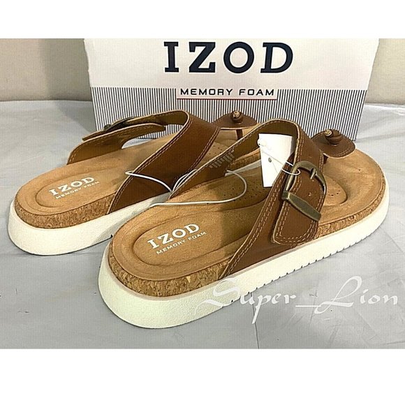 NEW IZOD Women's Charcy Adjustable Strap Memory Foam Sandal - Picture 6 of 8